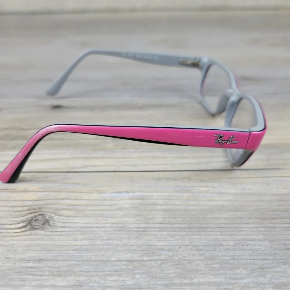 Ray-Ban Eyeglass Frames RB 1527 3575 Pink Gray Rectangular Kids 45-15-125